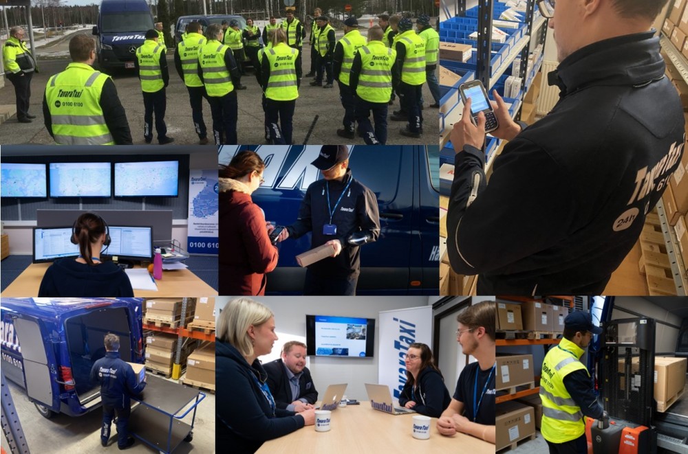 TavaraTaxilaiset työskentelevät monipuolisesti erilaisissa tehtävissä. 